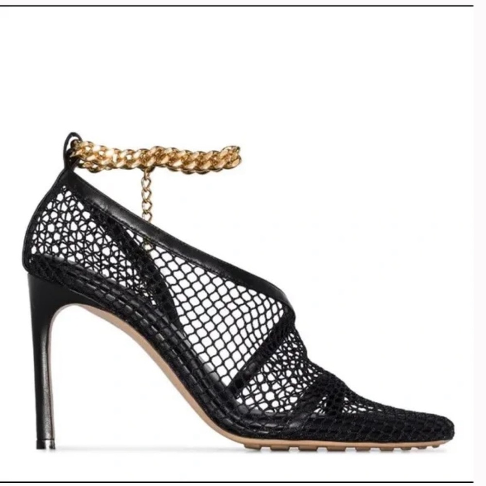 Bottega Veneta chain-trimmed 100mm Mesh Sandals